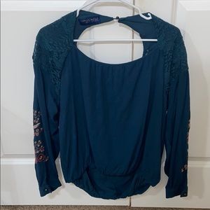 Floral embroidered blouse